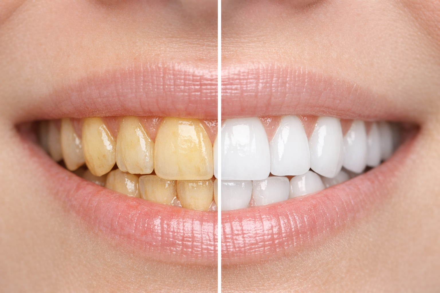 Sbiancamento dentale prima e dopo - Caso 1: macchie da caffè