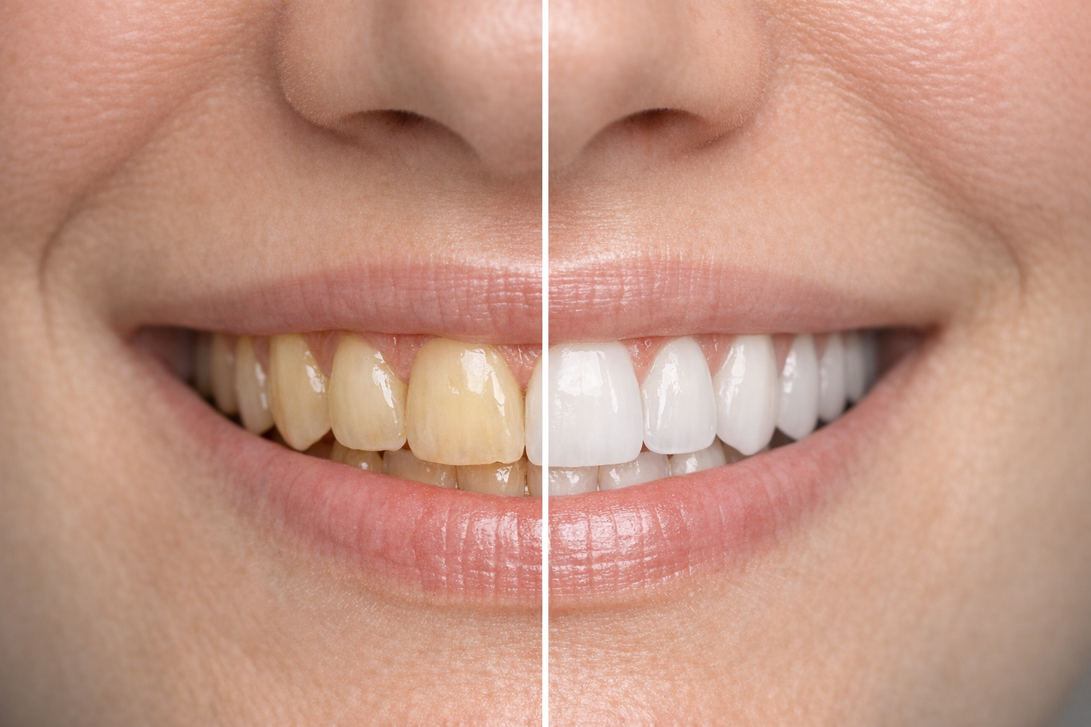 Sbiancamento dentale prima e dopo - Caso 3: ingiallimento da età